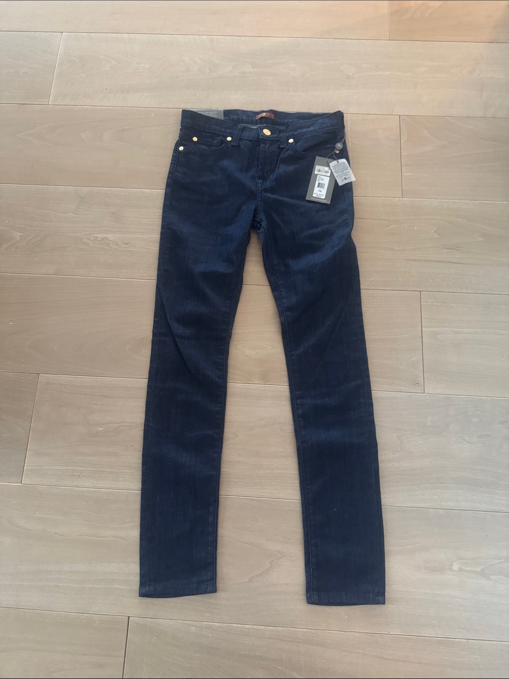 7 For All Mankind Dark Blue Kids Slim Jeans